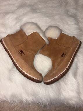 Sorel Women's Out N About Suede Faux Fur Booties NL3073-286